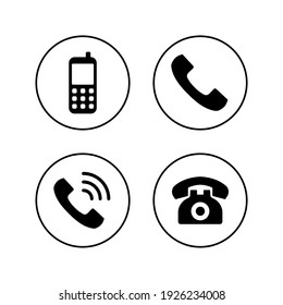 Phone icon set. Call icon vector. telephone symbol