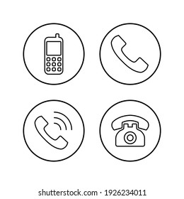Phone icon set. Call icon vector. telephone symbol