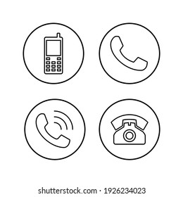 Phone icon set. Call icon vector. telephone symbol