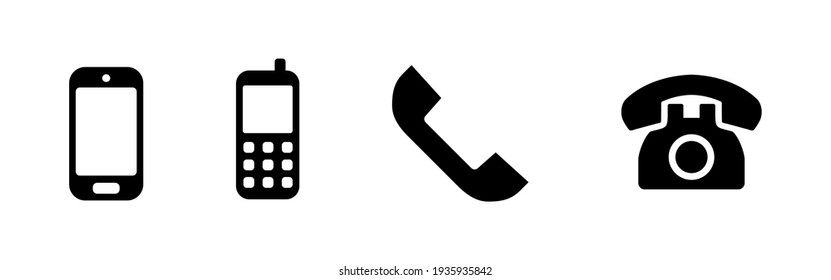 Juego de iconos de teléfono. Vector de icono de llamada. símbolo de teléfono