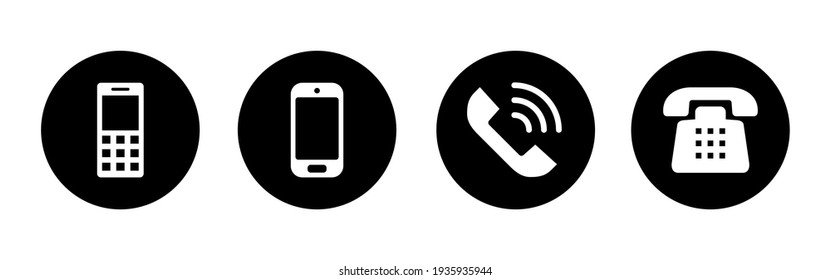 Juego de iconos de teléfono. Vector de icono de llamada. símbolo de teléfono