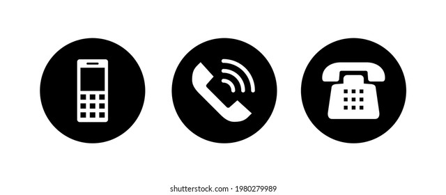 Phone icon set. Call icon vector. telephone symbol