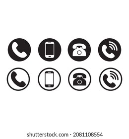 Phone icon set. Call icon vector. telephone symbol