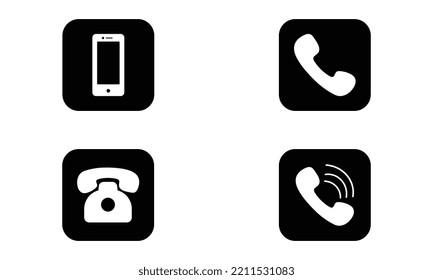 Juego de iconos de teléfono. Vector de icono de llamada. símbolo de teléfono