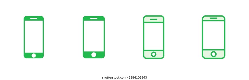 Telefonsymbol-Set. Rufen Sie Symbolvektorgrafik auf. Telefonsymbol