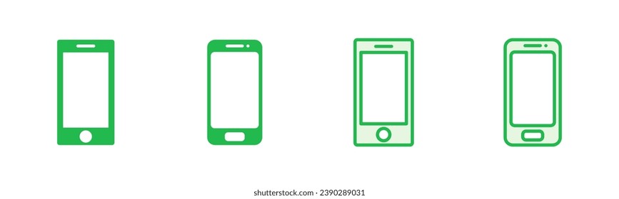 Telefonsymbol-Set. Rufen Sie Symbolvektorgrafik auf. Telefonsymbol