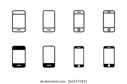 Conjunto de iconos de teléfono. Símbolo del icono de la llamada. Vector del teléfono