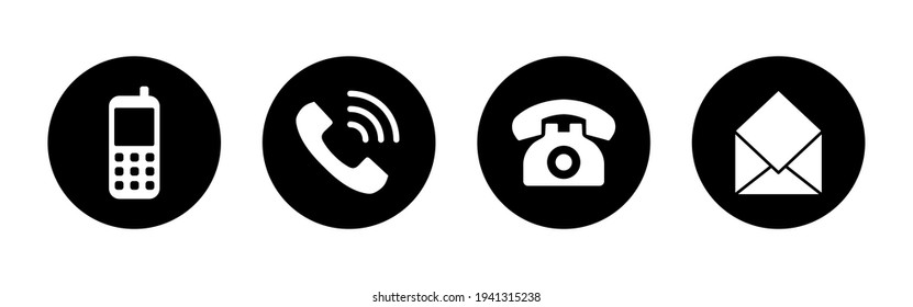 Telefonsymbol-Set. Rufsymbol von Vektor-Vektoren