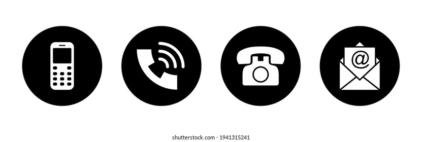 Phone icon set. Call icon vectors. telephone symbols