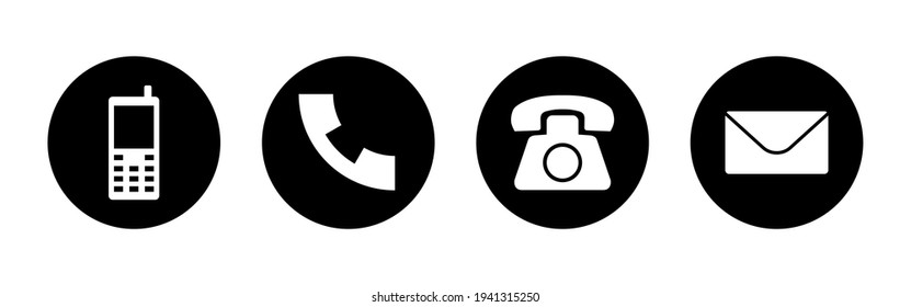 Juego de iconos de teléfono. Llamar a vectores de iconos. símbolos de teléfono