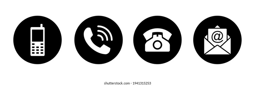 Phone icon set. Call icon vectors. telephone symbols
