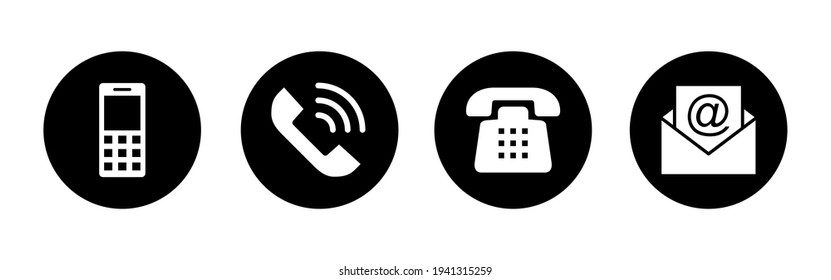 Juego de iconos de teléfono. Llamar a vectores de iconos. símbolos de teléfono
