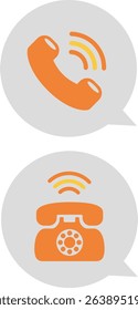 Phone Icon Set for Communication and Contact UI