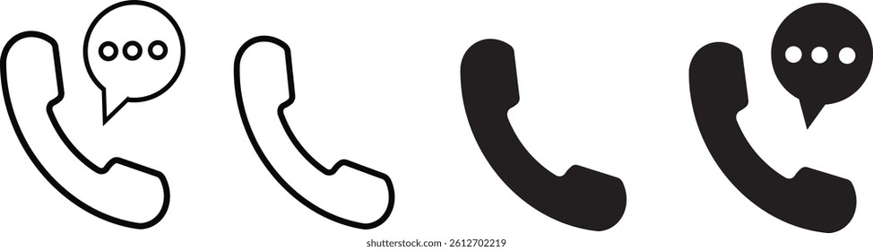 phone icon set. Contact us or Telephone call icon symbol sign illustration
