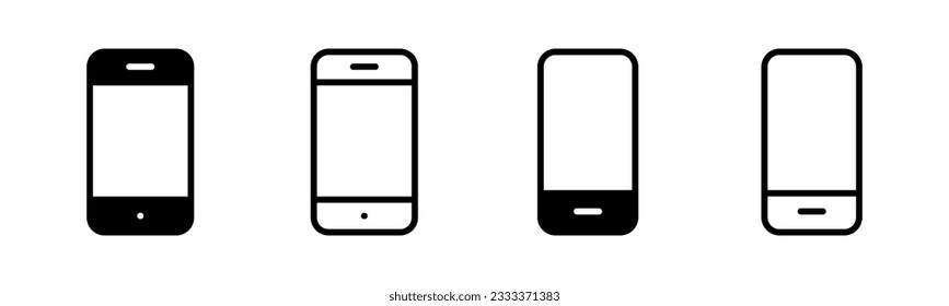 Phone icon set illustration. Call sign and symbol. telephone symbol