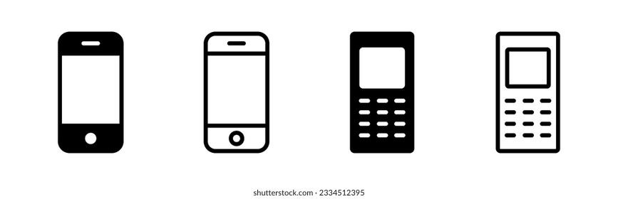 Phone icon set illustration. Call sign and symbol. telephone symbol
