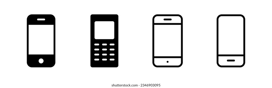 Phone icon set illustration. Call sign and symbol. telephone symbol