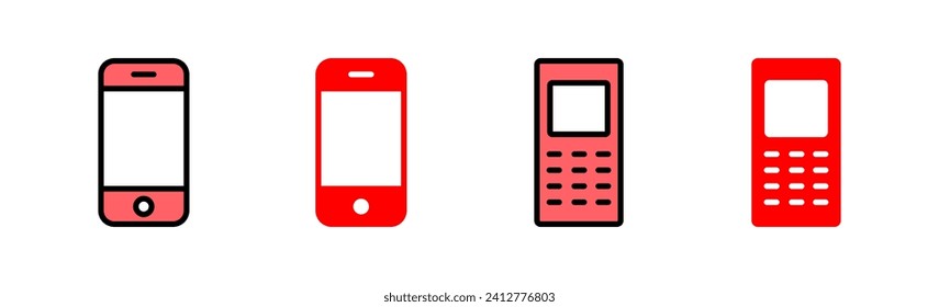 Phone icon set illustration. Call sign and symbol. telephone symbol