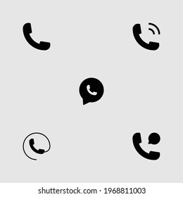 phone icon set isolated vector illustration