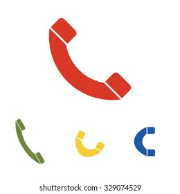 Phone icon  set. Isometric effect