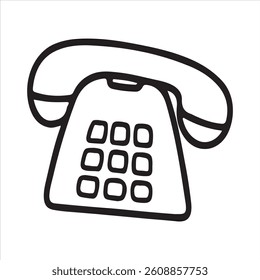 Phone Icon Set for Mobile Communication and Contact Concepts