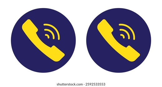 Phone icon set. Mobile and phone symbols in flat style. Ringing phone signs isolated on white background. Simple vector telephone abstract icons for web site design or button to mobile app.
