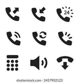 Telefon-Symbolsatz. Einfache Gruppe von Telefonen Verwandte Vektor-Icons für Ihre Website oder Anwendung. Vektorgrafik EPS 10 Format.