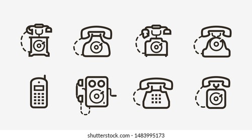 Phone icon set. Telephone call vector symbol