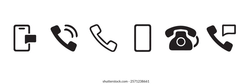 phone icon set, Telephone call sign, Contact us, Web icon set. Website set icon vector. for computer and mobile, Vector Illustration eps 10