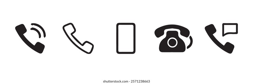 phone icon set, Telephone call sign, Contact us, Web icon set. Website set icon vector. for computer and mobile, Vector Illustration eps 10