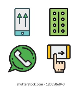 phone icon set. vector set about tablets, smartphone and phone call icons set.