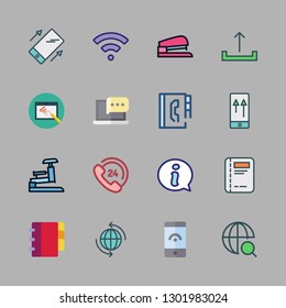 phone icon set. vector set about customer service, tablet, wifi and internet icons set.