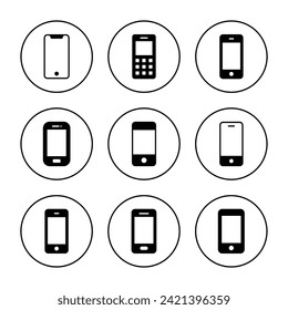 Phone icon set vector. Call sign and symbol. telephone symbol