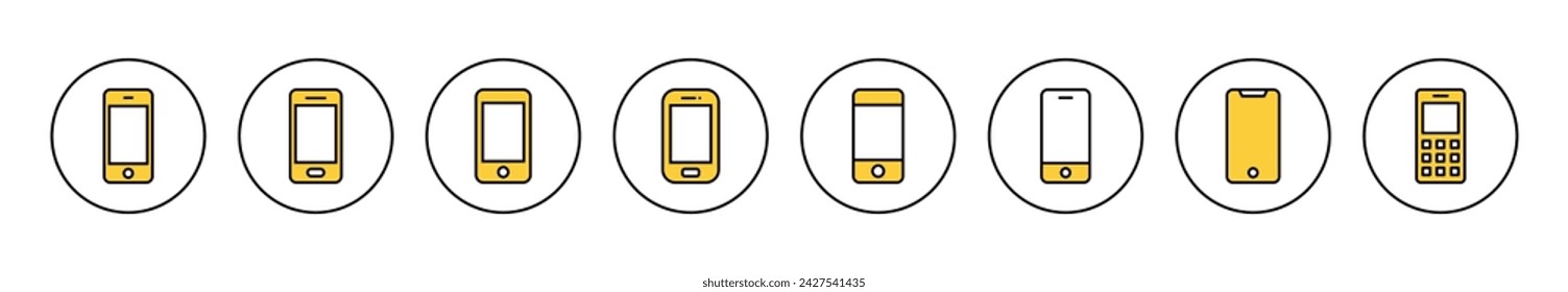 Phone icon set vector. Call sign and symbol. telephone symbol