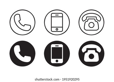 Phone Icon Set Vector Graphic Illustration Stock Vector (Royalty Free ...