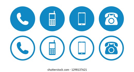Phone icon set vector illustration