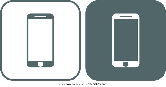 Phone icon set. Vector illustration