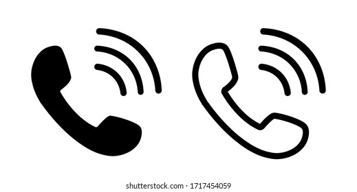 Conjunto de iconos de teléfono. Ilustración del vector