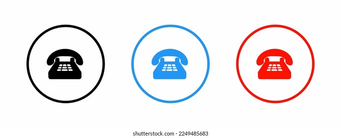 Phone icon set. Vector illustration.