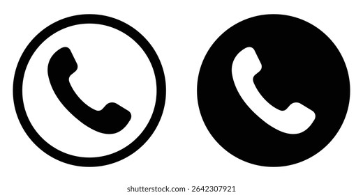 Phone Icon Set – Vector Illustration of Mobile, Call, and Contact Communication Icons set.