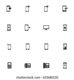 Phone Icon set. Vector illustration.