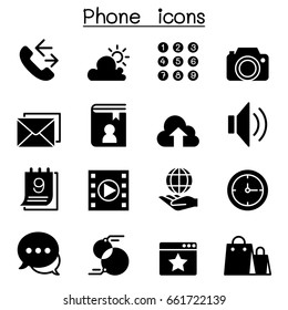 Phone icon set Vector illustration Graphic Design