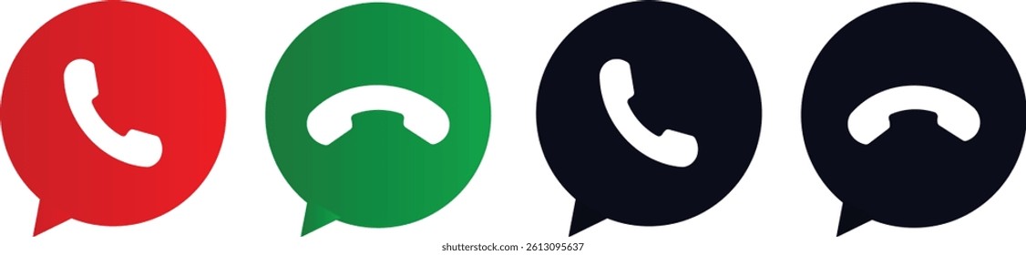 phone icon set vector. Vector isolated icon. Bubble contact message sign,Vector illustration,
