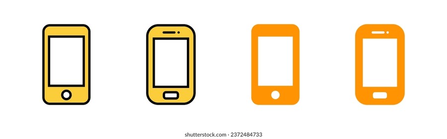 Phone icon set for web and mobile app. Call sign and symbol. telephone symbol