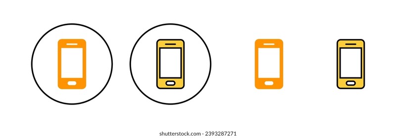 Phone icon set for web and mobile app. Call sign and symbol. telephone symbol