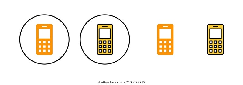 Phone icon set for web and mobile app. Call sign and symbol. telephone symbol