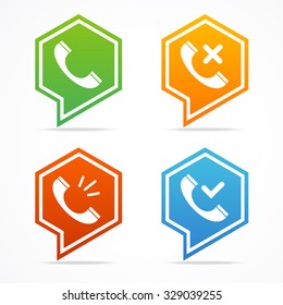 Phone Icon Set  for Website or App. Vector illustration