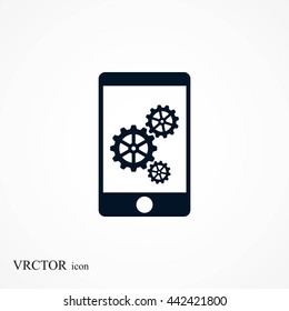 Phone icon with settings