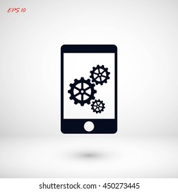 Phone icon with settings