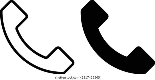 Phone icon sheet, simple trendy flat style line and solid Isolated vector illustration on white background. For apps, logo, websites, symbol , UI, UX, graphic and web design. EPS 10.